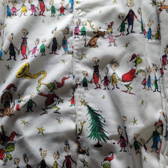 Pottery Barn Grinch adult pajama set size small - Picture 4 of 10